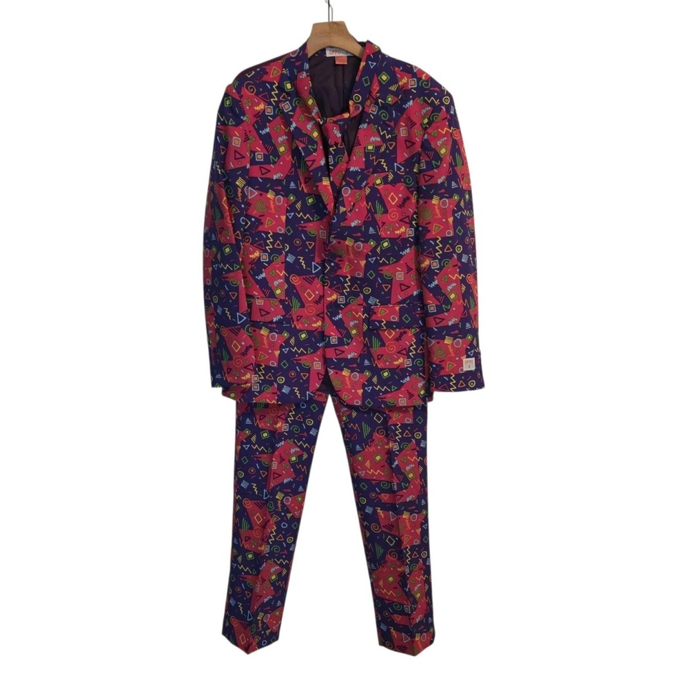 OppoSuits Fresh Prince Suit Halloween Party Loud Pants Jacket Tie Mens 40